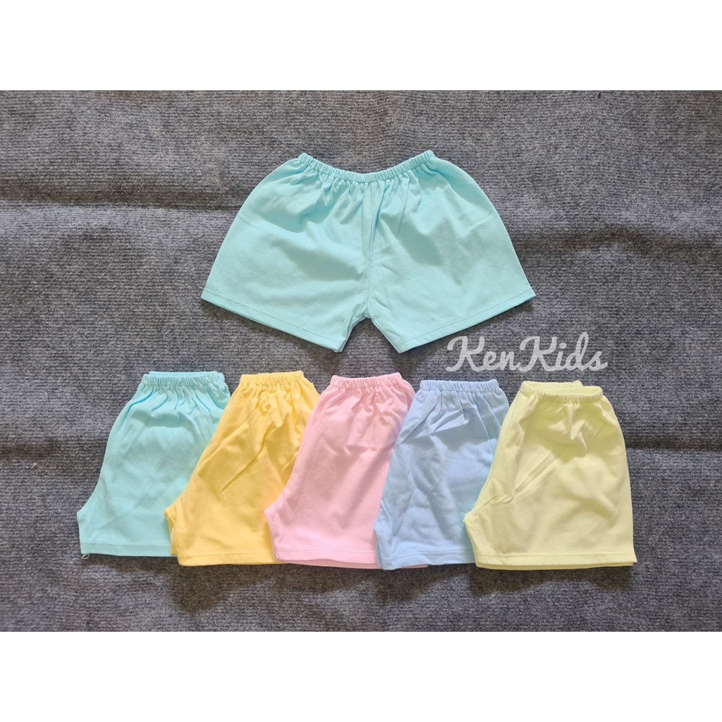 COMBO 5 Quần đùi ngắn màu chất đẹp, 100% cotton cho bé THT (4-16kg)