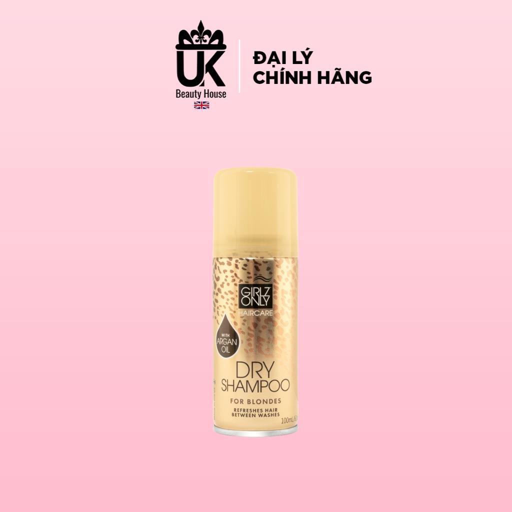 Dầu Gội Khô Girlz Only Dry Shampoo For Blondes Vàng Dành Cho Tóc Sáng Màu 100ml