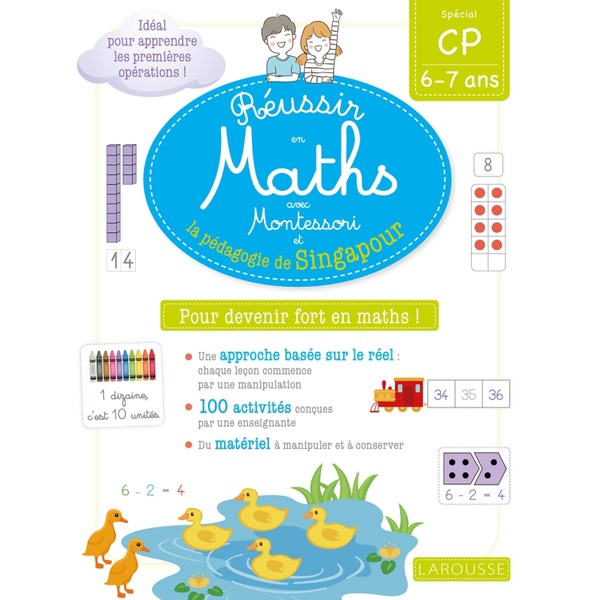 Sách - Pháp: Réussir en maths avec Montessori et la pédagogie de Singapour - Spécial CP 6-7 ans