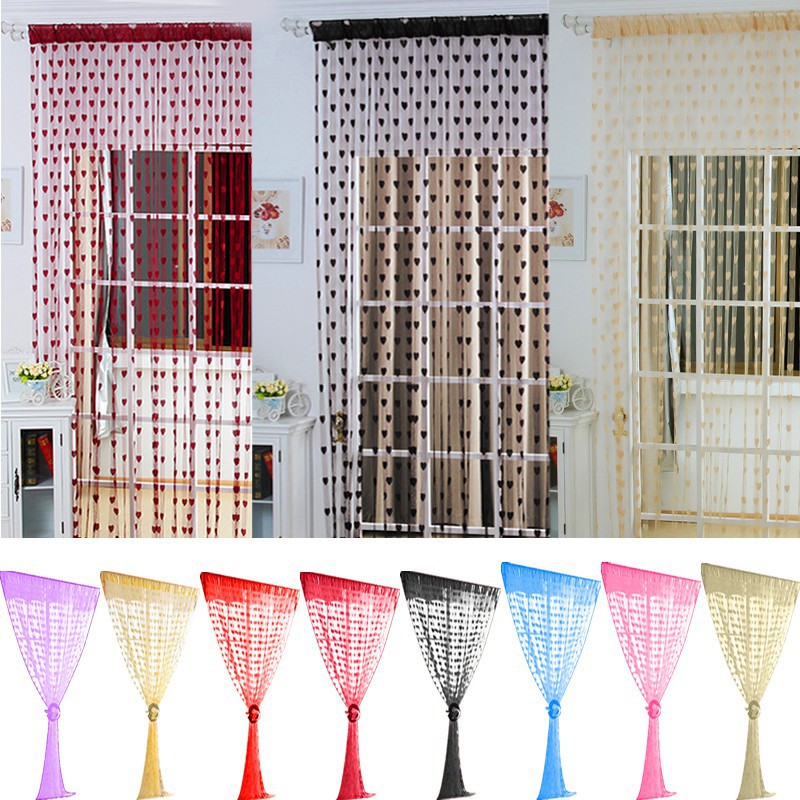 Rèm cửa sổ phòng khách dạng dây lãng mạn đáng yêu nhiều màu
