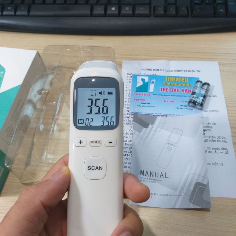 Nhiệt kế hồng ngoại đo trán Infrared Thermometer CK-T1502 NHIỆT KẾ ĐIỆN TỬ ĐO KHÔNG TIẾP XÚC THEO DÕI THÂN NHIỆT