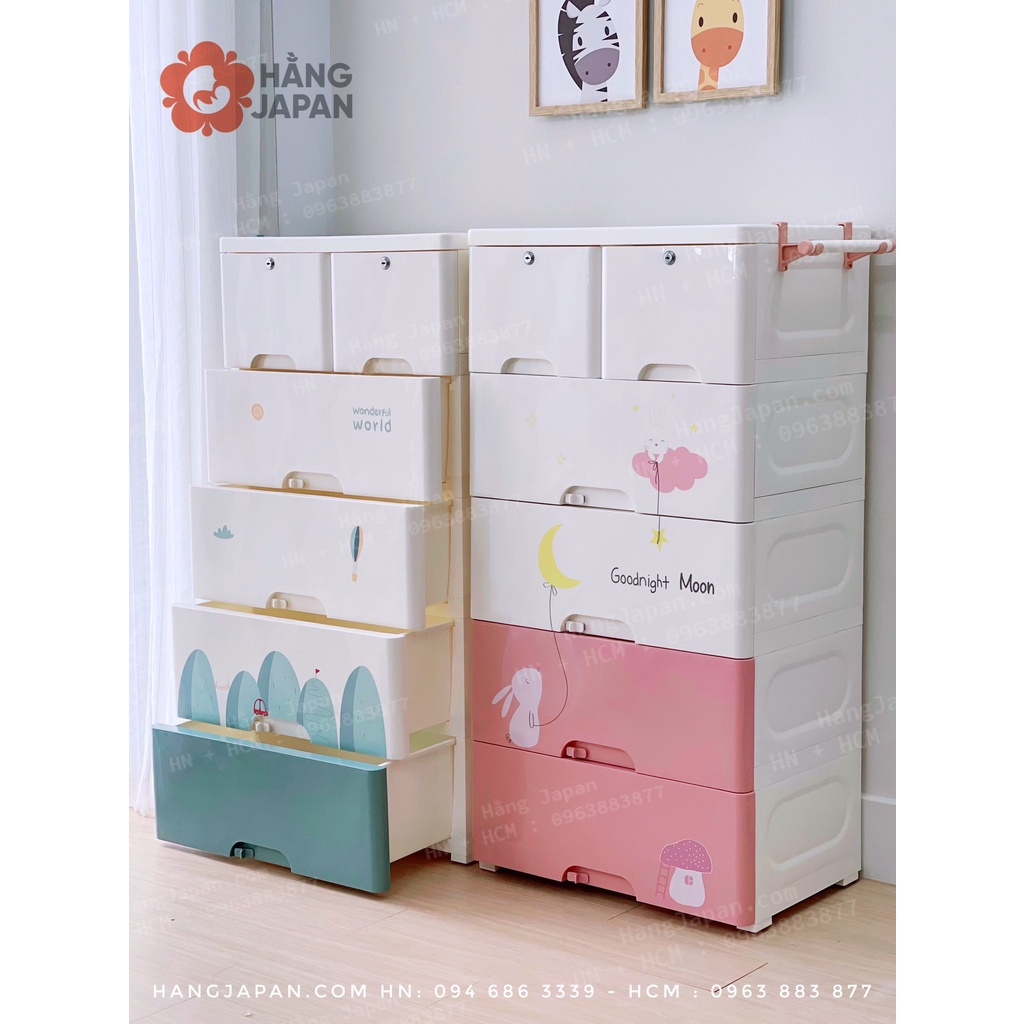 Tủ nhựa Holla cao cấp 5 tầng cho bé chính hãng đựng quần áo, bỉm sữa, đồ dùng cho mẹ và bé hoạt hình