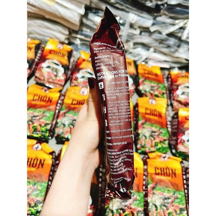 TÚI 500GR CÀ PHÊ CHỒN TÂY NGUYÊN PHA PHIN