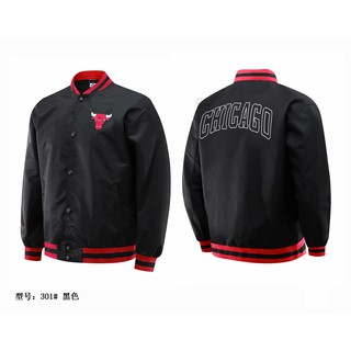 NBA Áo Khoác Bóng Rổ Thêu Logo Bulls Phong Cách Hiphop Cá Tính