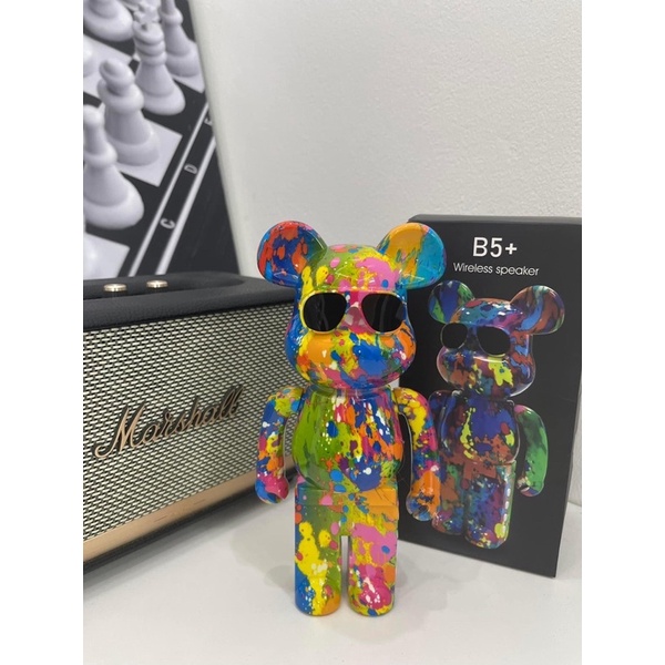 Loa Bluetooth Gấu Bearbrick Nghe Nhạc, Loa Gấu Mini B5 Màu Sắc Sang Chảnh Mẫu Mới 2022