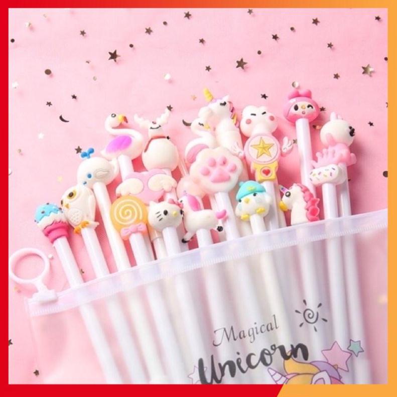 SET 20 cây bút bi cute hình đầu thú siêu dễ thương