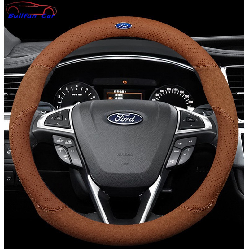 Bọc vô lăng xe hơi Ford Fiesta Focus Mustang Ranger Kuga EcoSport bằng da mỏng chống trượt