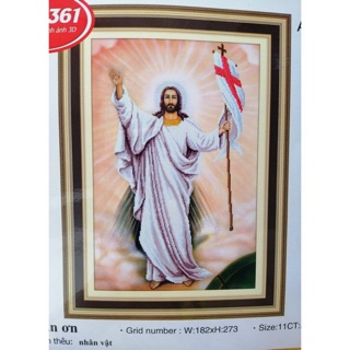 Tranh thêu chữ thập Tranh Chúa 53453 (52x73) chưa thêu