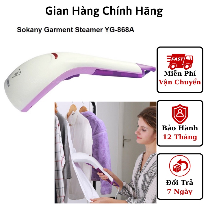 Bàn Là Hơi Nước - Bàn Ủi Hơi Nước SoKany Garment YG 868B ,tay cầm chắc chắn, an toàn tiện lợi - Máy Ủi Là Hơi Nước