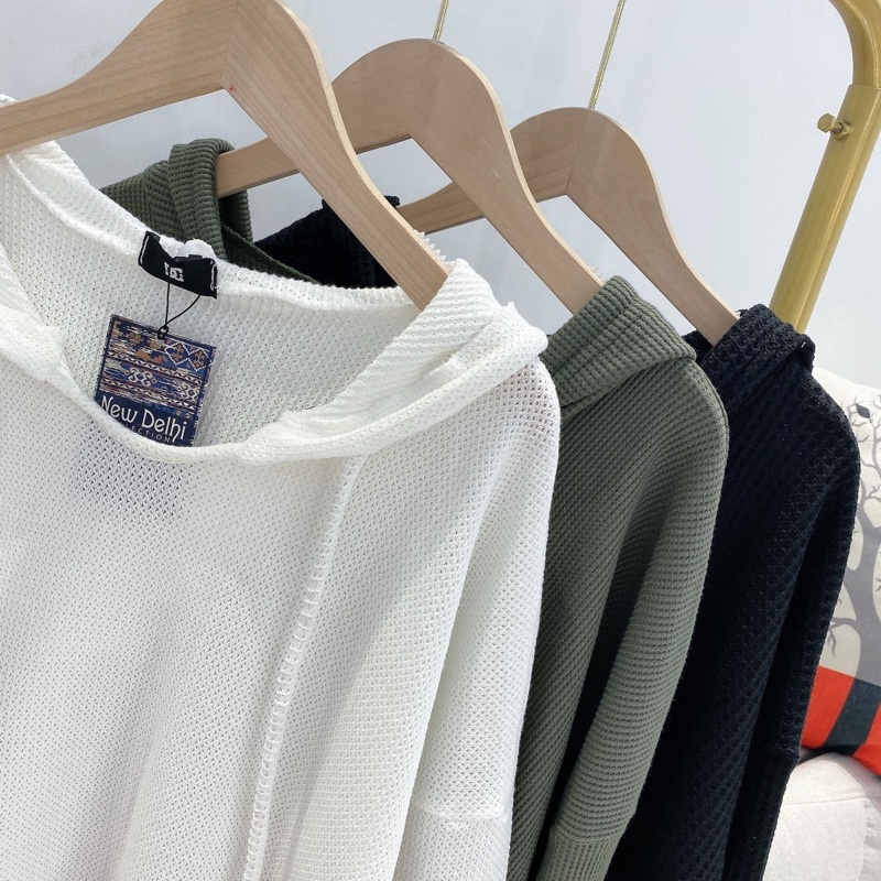áo len xốp 2 mặt dáng thụng