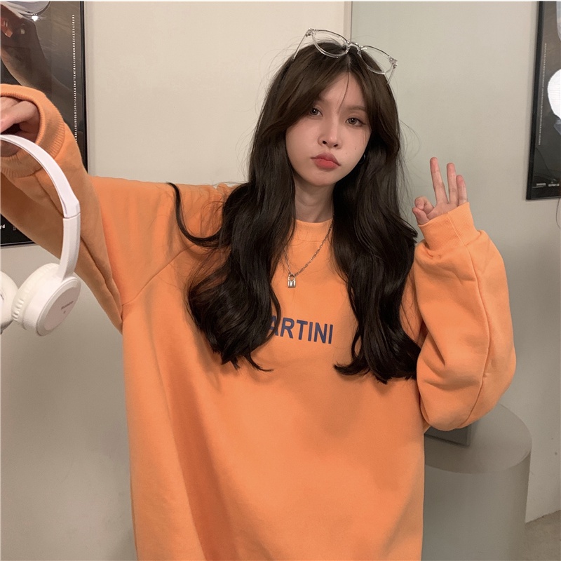 Áo sweater tay dài dáng rộng thiết kế mới thời trang mùa thu dành cho nữ
 | BigBuy360 - bigbuy360.vn