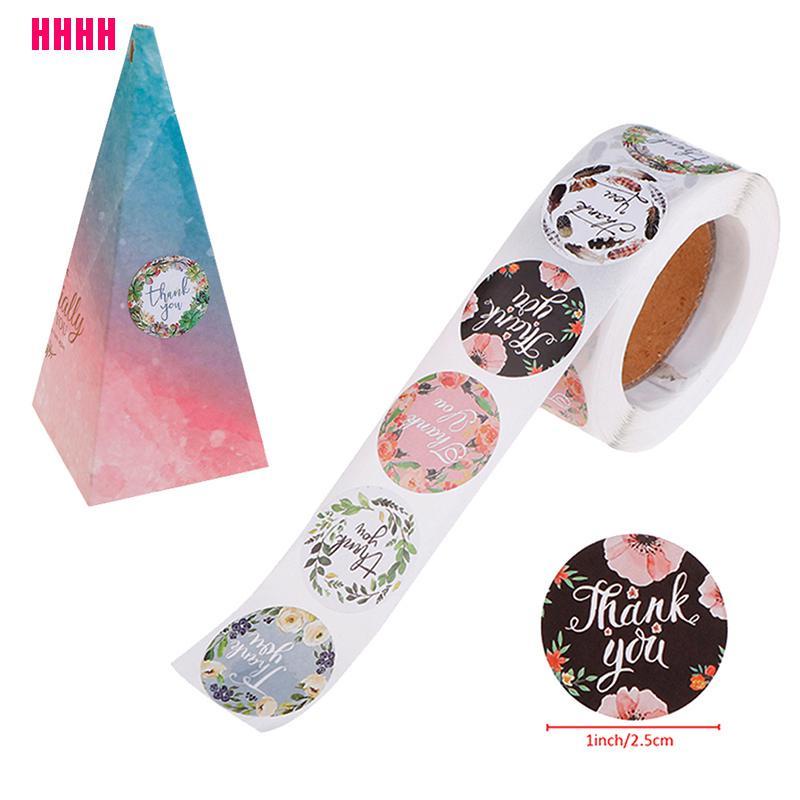 Cuộn 500 miếng dán in chữ Thank You xinh xắn trang trí đám cưới