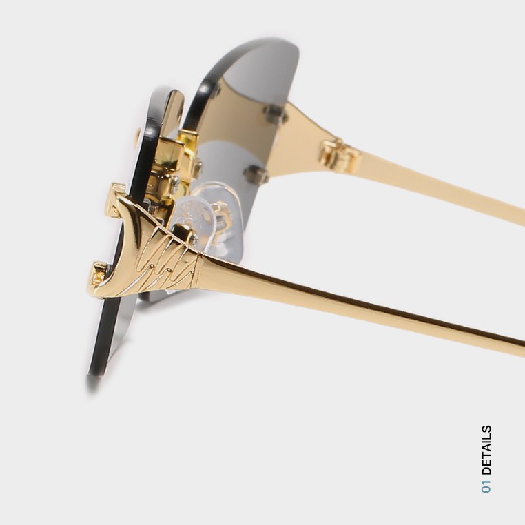 Kính mát gọng kim loại vuông chống tia UV kiểu dáng thời trang dành cho nữ