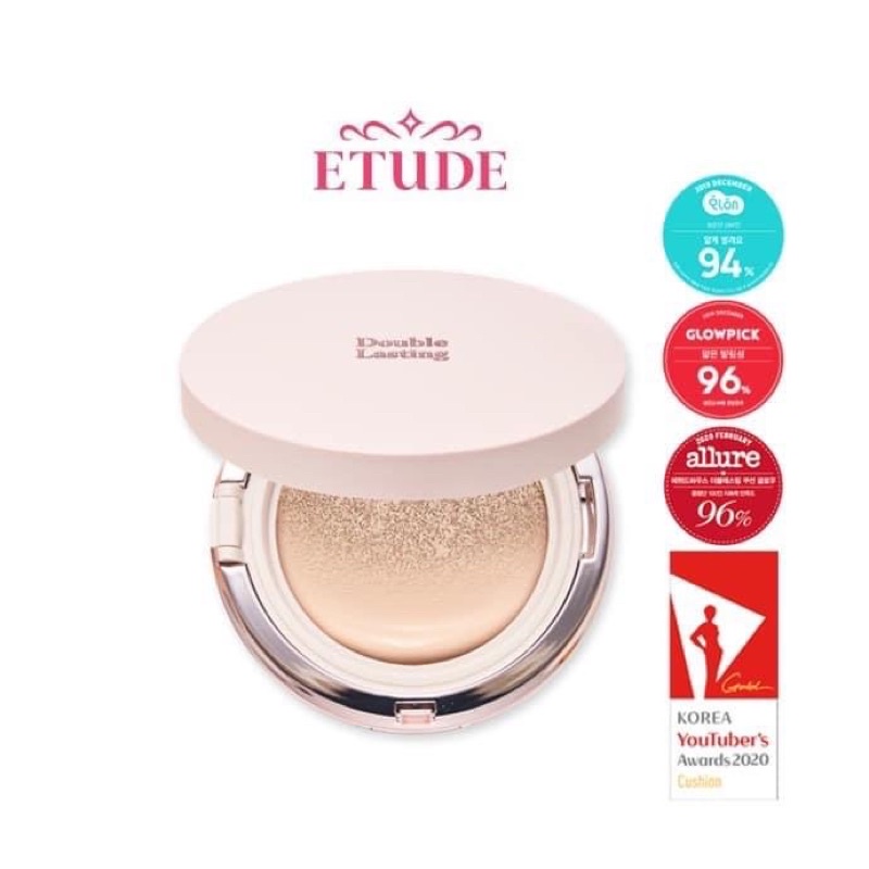 PHẤN nước độ che phủ cao, dưỡng ẩm cho da căng bóng ETUDE HOUSE DOUBLE LASTING CUSHION GLOW 15g SPF 50+/PA+++ | BigBuy360 - bigbuy360.vn