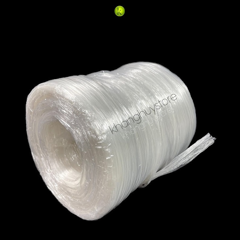 Dây nylon trắng bản 5cm bóng đẹp buột hàng cuộn 1kg