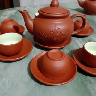 Bộ ấm chén trà tử sa Bát Tràng