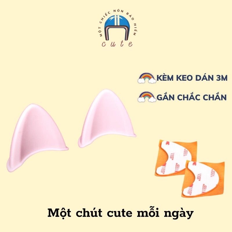 Tai Mèo Gắn Mũ Bảo Hiểm Cute_Nhiều Màu_Chất Liệu Nhựa PTU Cứng Cáp_Cute Shop