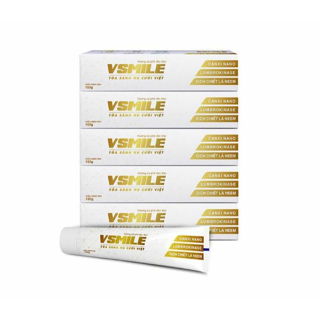 Kem đánh răng Vsmile - Vị Caphe - 150gr/tuýp