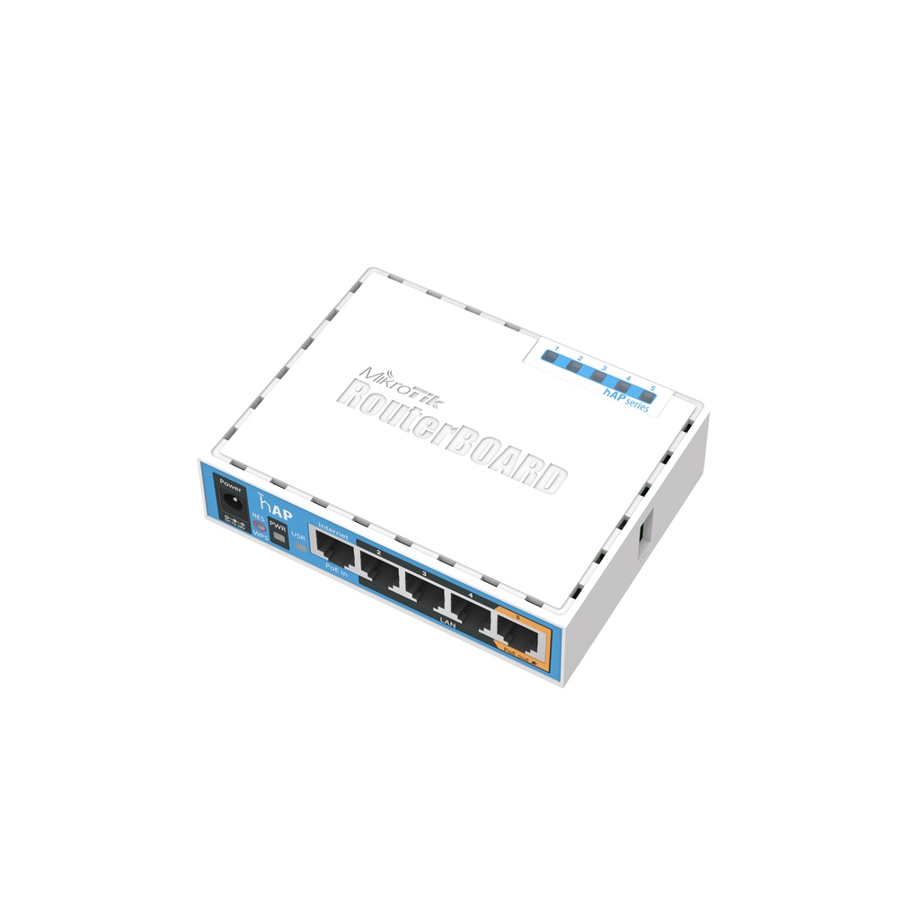 WiFi Router hAp - Mikrotik RB951Ui-2HnD - VPN Cloud Cân bằng tải Load Balancing Router - RouterOS Lv4 - Hàng Chính Hãng