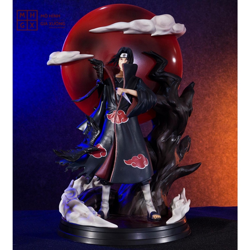 Mô hình  Uchiha Itachi thuộc tổ chức Akatsuki ( Mặt Trăng Có Led ) Cao 35cm - Naruto Shippuuden - Tượng Figure Naruto