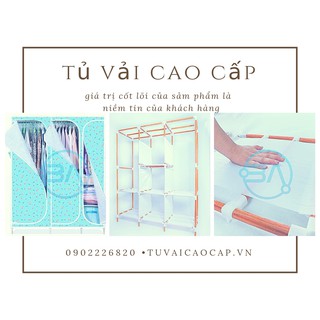 Tủ khung gỗ vải bùi an cao cấp