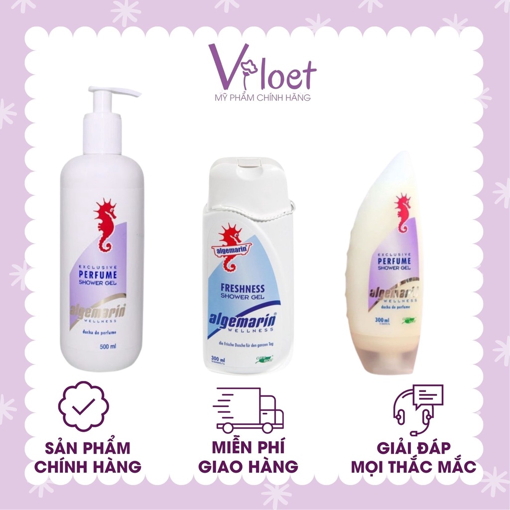 Sữa tắm cá ngựa Algemarin Perfume Đức mùi hương tươi mát chăm sóc làn da - Shop Viloet