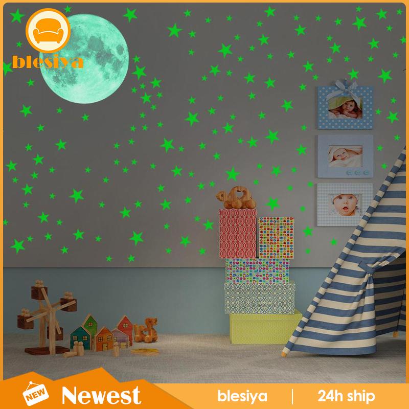 [Blesiya] 435 Miếng Dán Tường Hình Ngôi Sao Dạ Quang