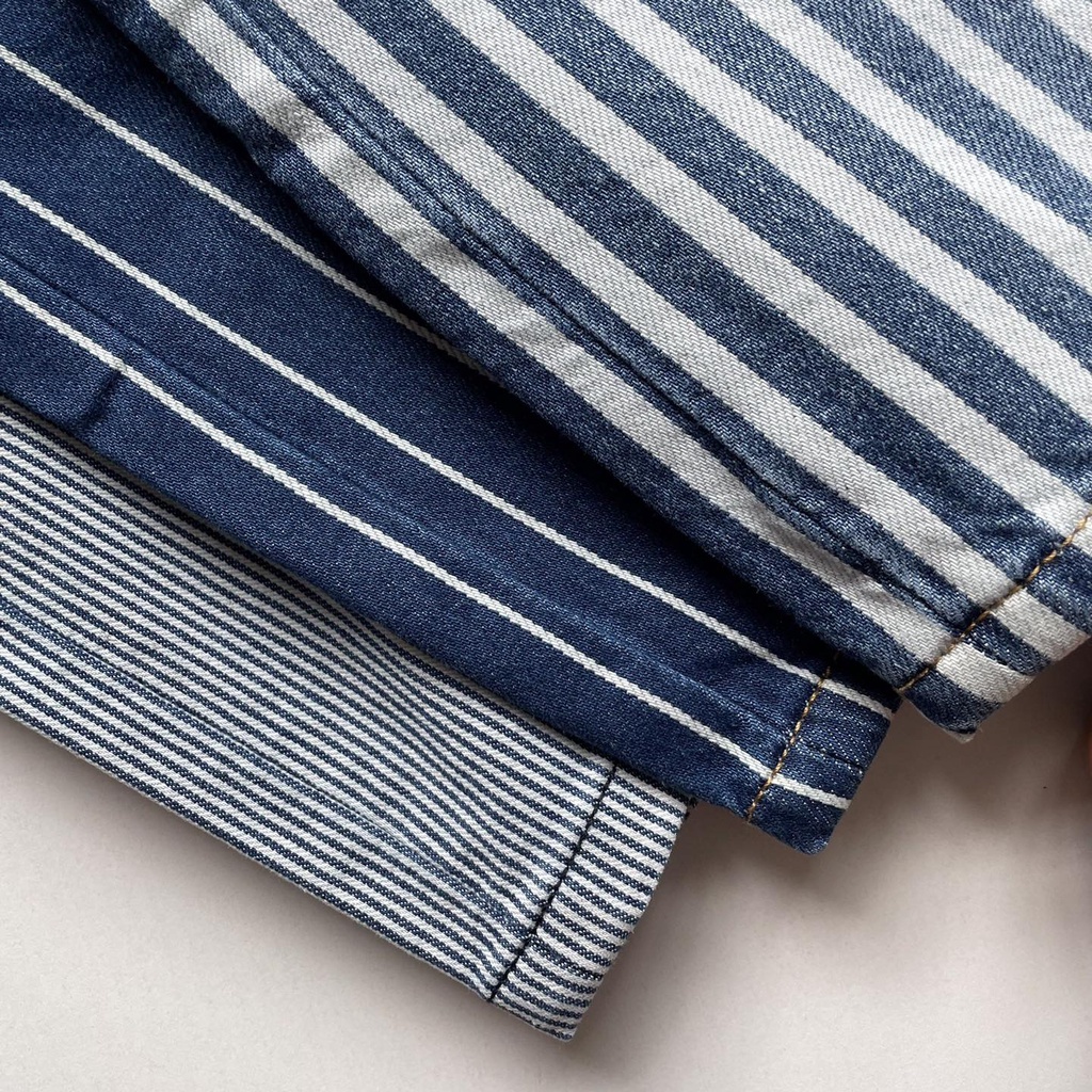 QUẦN SHORT JEANS NAM SỌC DỌC