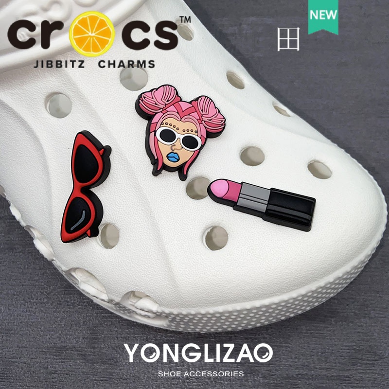 Khóa Cài Hình Đôi Giày crocs Cho Crocsjitz charms Night Girl Series