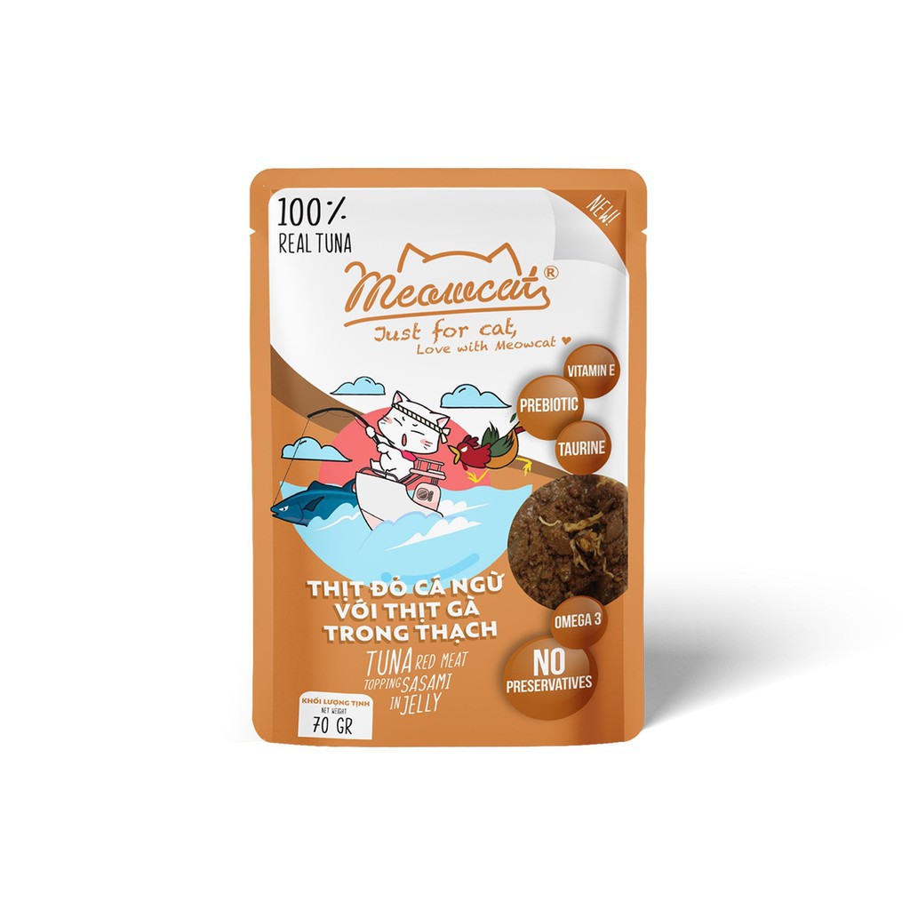 [SIÊU RẺ] Gói Pate cho mèo Meowcat - 70g