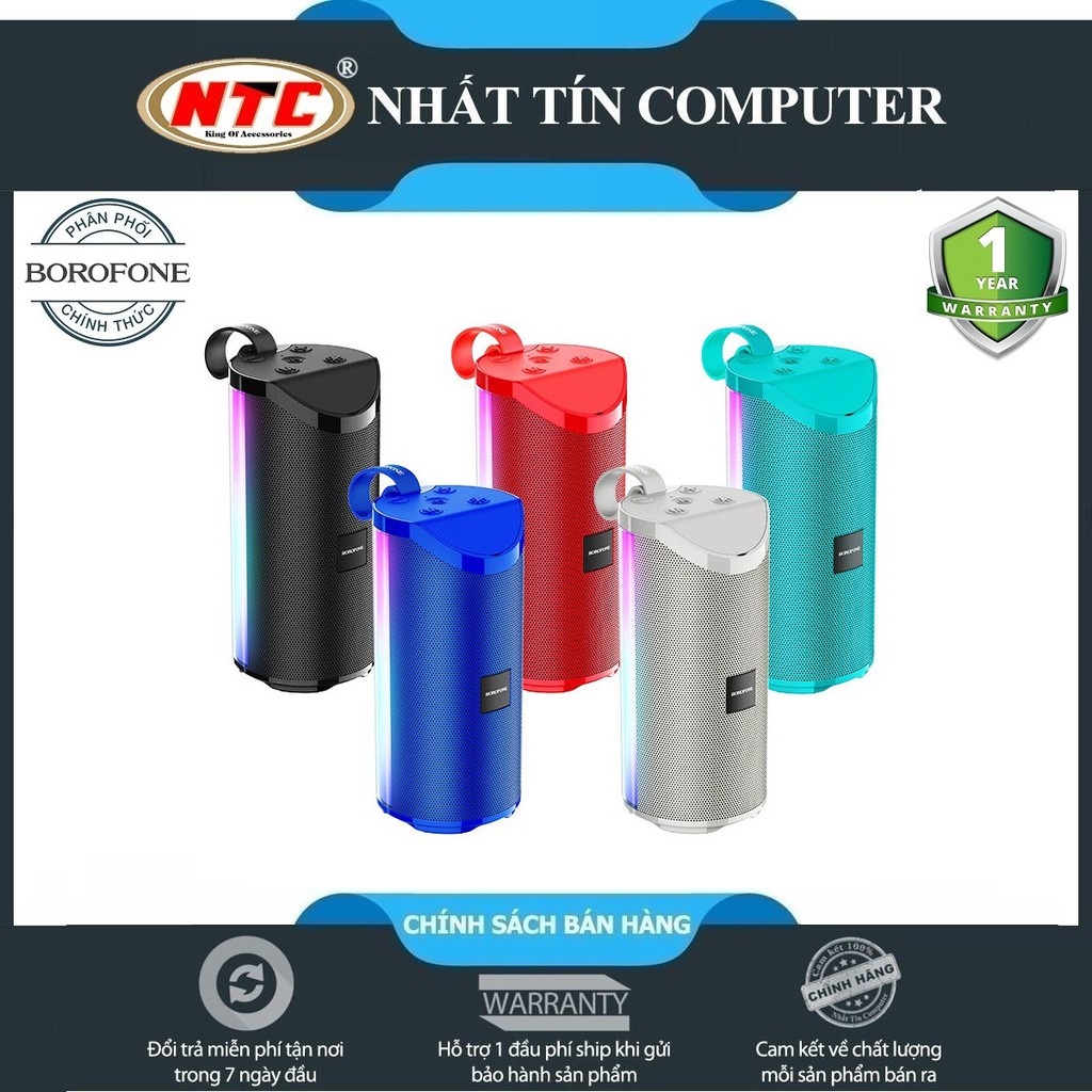 Loa bluetooth đa năng Borofone BR5 Adventure có đèn Led bắt mắt, Âm thanh tuyệt vời