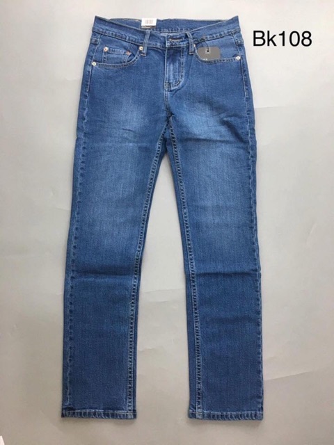 Quần jean Nam cao cấp xanh nhat- Jean co giãn - Ống xuông nhẹ