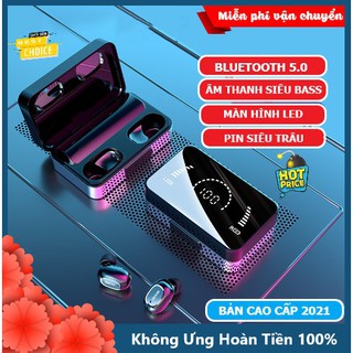 Tai nghe Bluetooth không dây MC5 Super Bass, cảm biến chạm, có mic, chống nước, mẫu tai phone blutooth 2021 hot