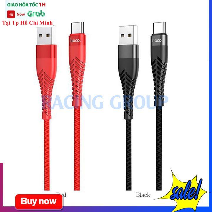 [ Dài 1M ] Cáp Sạc Nhanh 3.0A Hoco Ud02 - Cổng Type-C - Kiểu Dây Dù Chắc Chắn