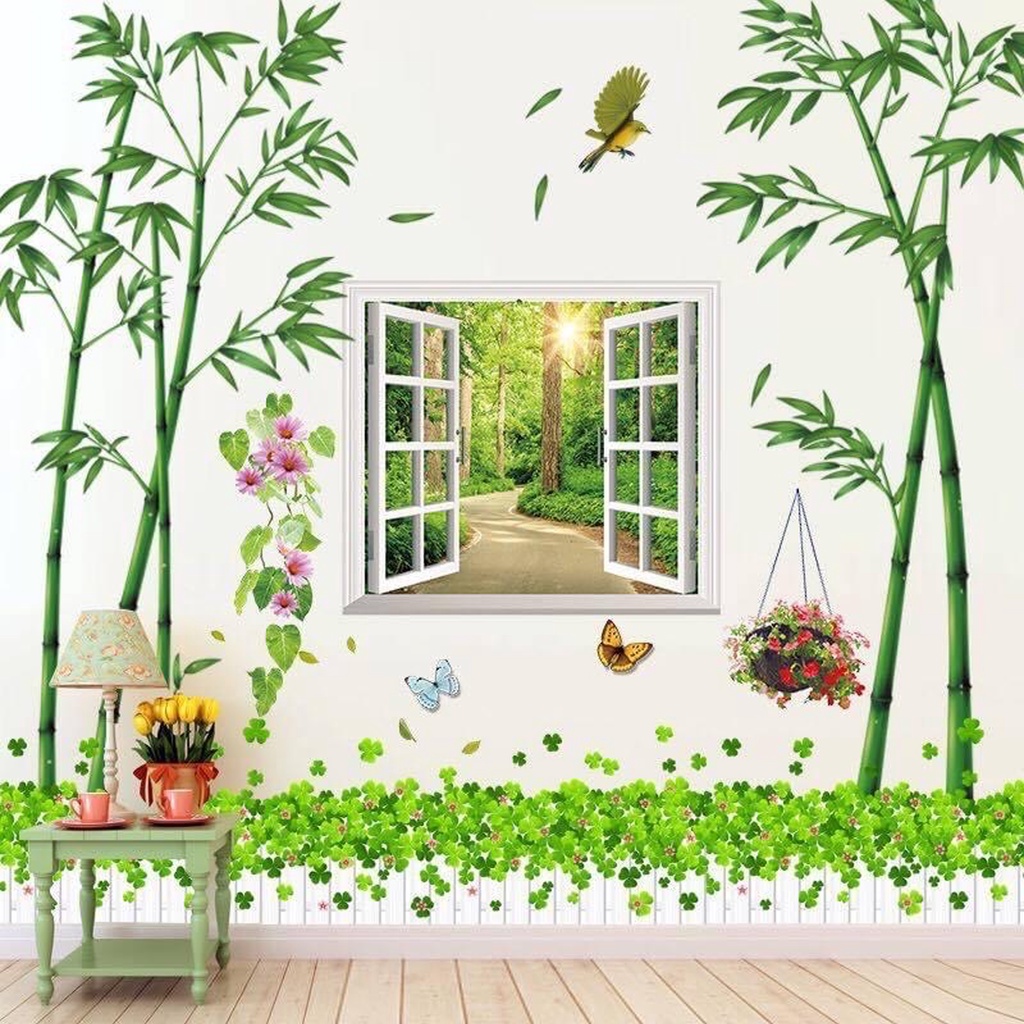 Decal dán tường hàn quốc siêu đẹp, kích thước lớn trang trí phòng cho bé, trang trí phòng khách, phòng ngủ