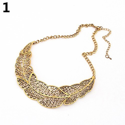 Dây chuyền kiểu dân tộc có mặt hình gân lá cá tính