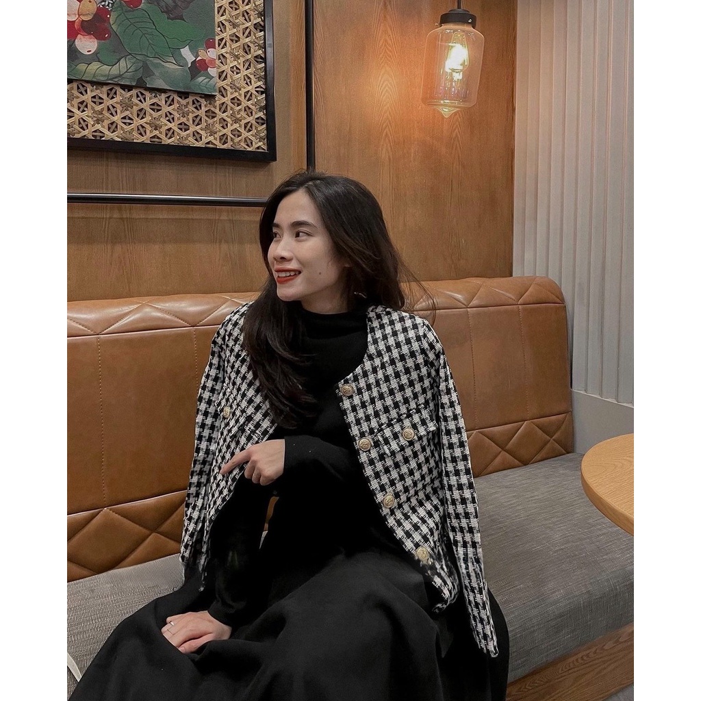 Áo khoác dạ kẻ mỏng 3D Unisex - Jacket dạ kẻ form rộng thiết kế trẻ trung, phong cách hàn quốc Ulzzang