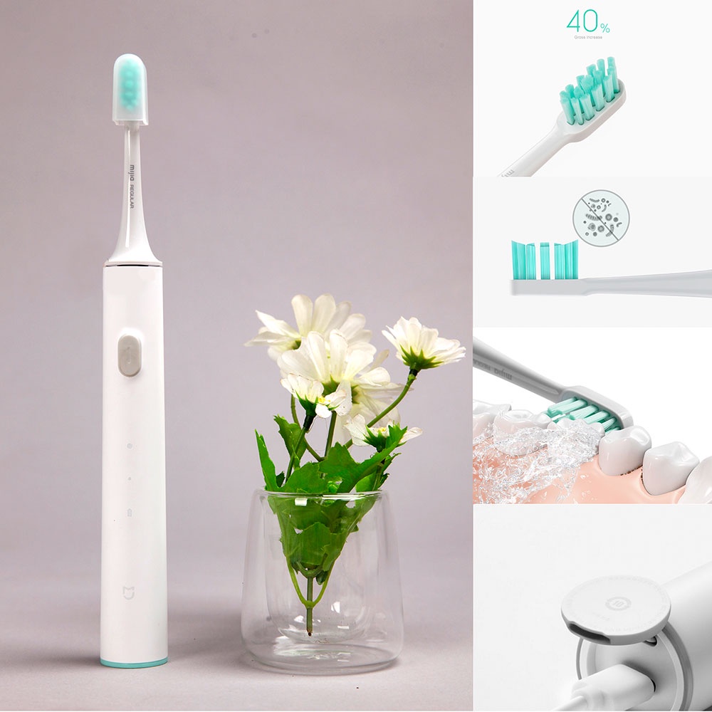 [Mã BMLTA50 giảm 50K đơn 150K] Bàn chải điện Xiaomi Mijia T300 Chống Nước IPX7 electric toothbrush