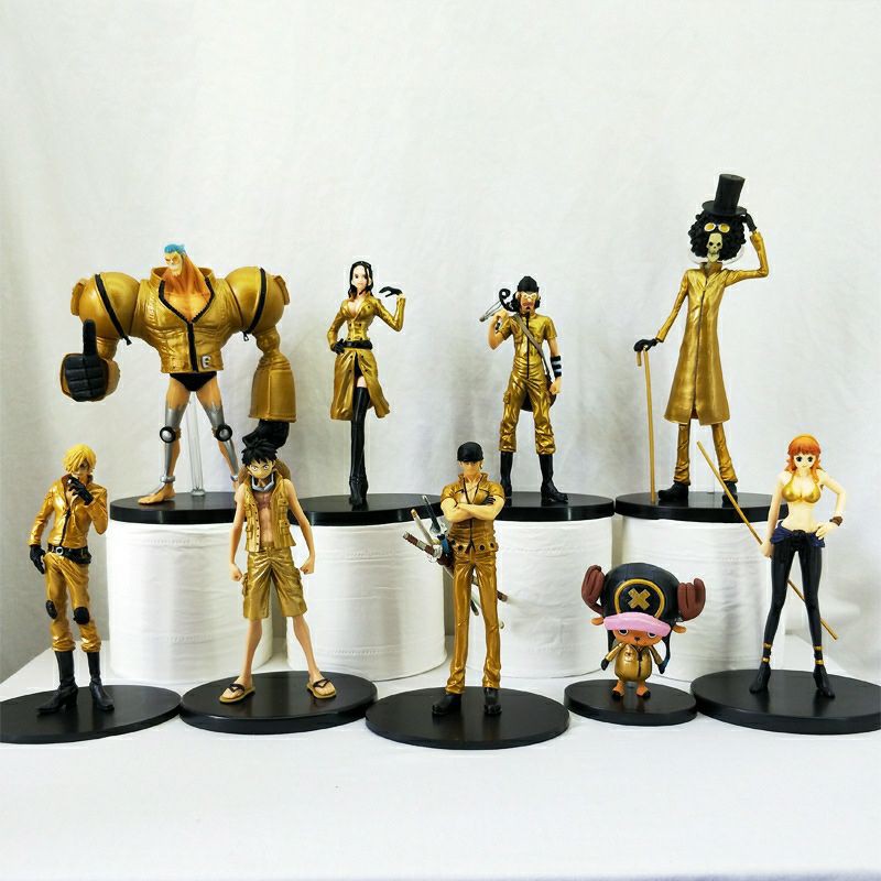 [18CM] COMBO SET 9 NHÂN VẬT TRONG ONE PIECE  LUFFY ZORO SANJI NAMI NICO ROBIN CHOPPER FRANKY USopp Brook bộ mô hình