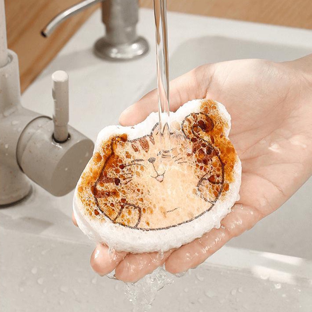 Miếng Bọt Biển Rửa Chén Bằng Bột Gỗ Tiện Dụng Cho Nhà Bếp