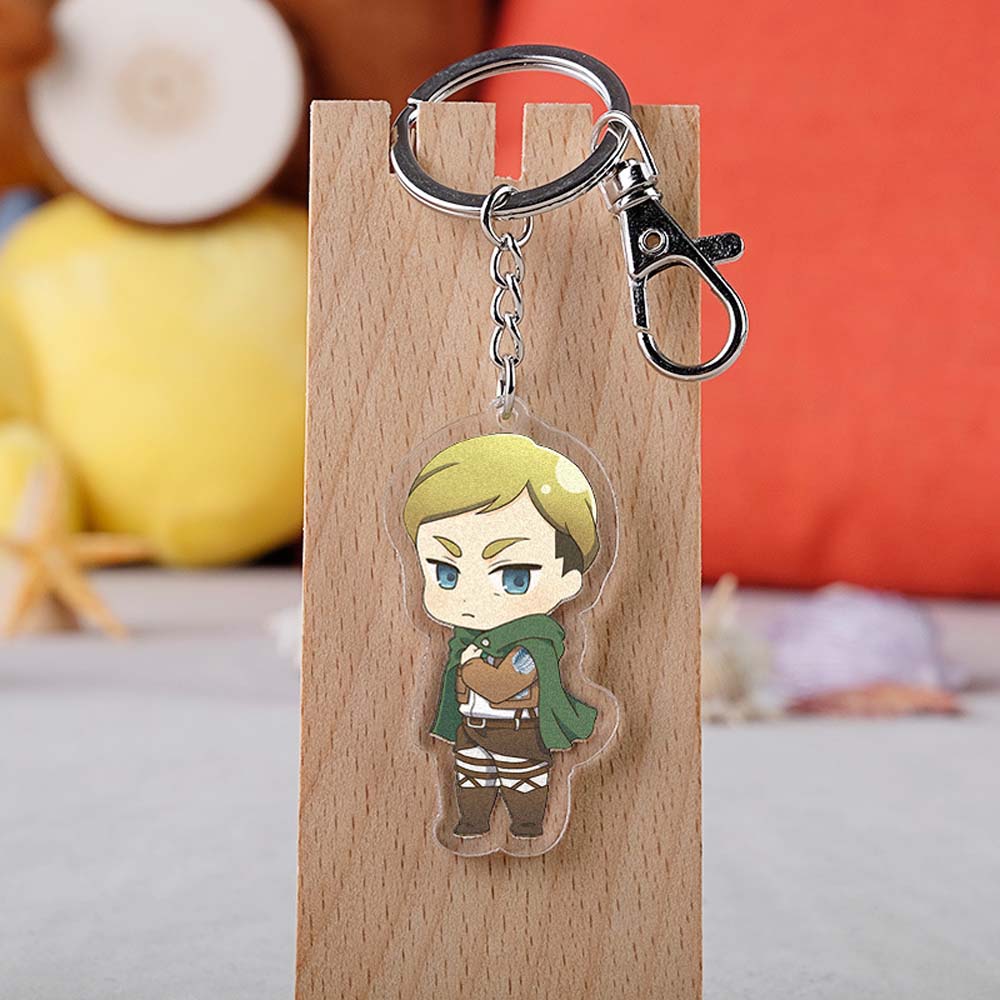 BLISS Creative Anime Attack on Titan Bag Pendant Gift Acrylic Attack on Titan Keychain Car Key Holder Car Key Rings For Men Women Kid Key Rings Special Car Interior Accessories Double Sided