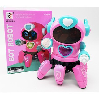 (BÁN LỖ LẤY ĐƠN) Đồ chơi mô phỏng robot biết đi, phát nhạc, có đèn, giúp bé tránh xa điện thoại, máy tính bảng, ipad