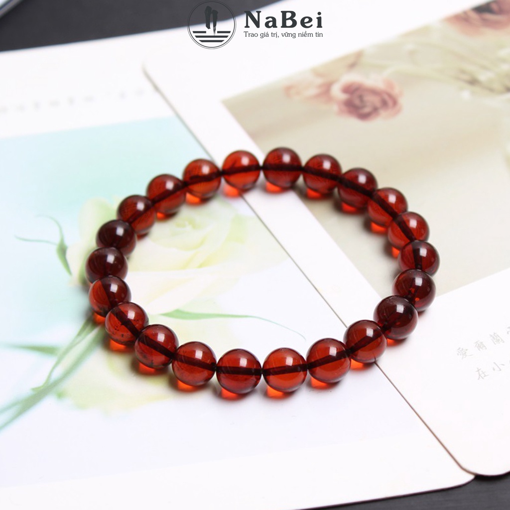 Vòng Tay Hổ Phách Tự Nhiên Phù Hợp Cho Mệnh Hỏa, Mộc NB16 - Phong Thuỷ NaBei Store