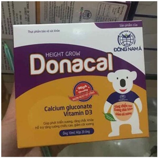 - Siro Bổ Sung Canxi và Vitamin D3 Cho Bé Donacal Hộp 20 ống