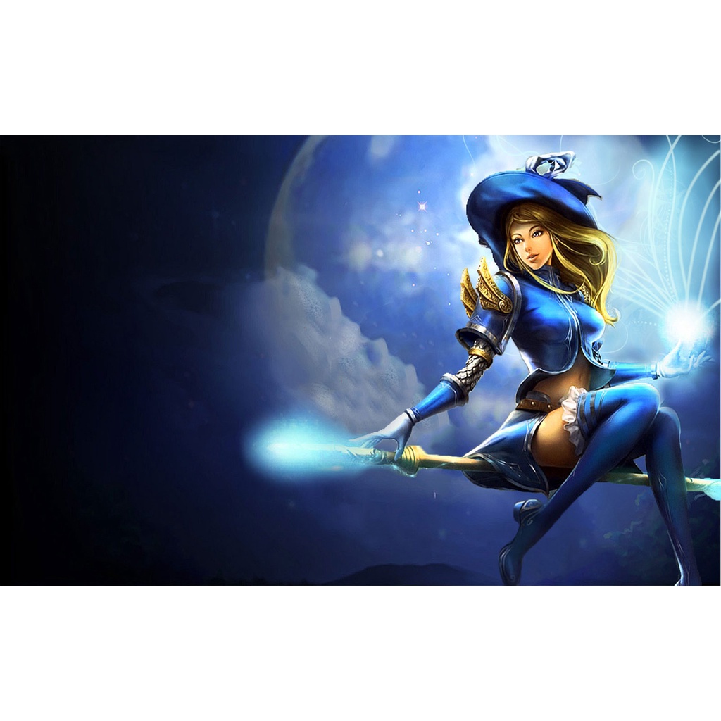 Poster A3, A4, A5 dán tường League of Legends, decal trang trí có keo LUX - Mẫu 1, nhận in theo yêu cầu