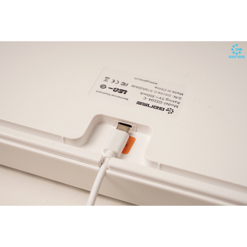 Bàn Phím Cơ Gans GS104-C WHITE Cherry Switch Chính Hãng