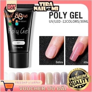 Gel Gôm AS CHÍNH HÃNG - Gel Nối Móng Úp Siêu Nhanh - Siêu Bền Đẹp - Tuýp 15ml