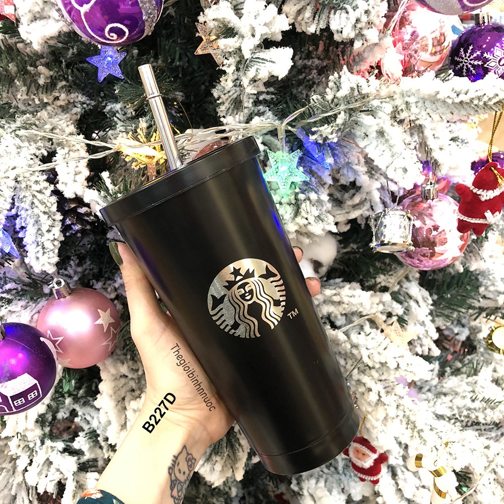 Ly Cold Cup Starbucks Tumbler Đen B227