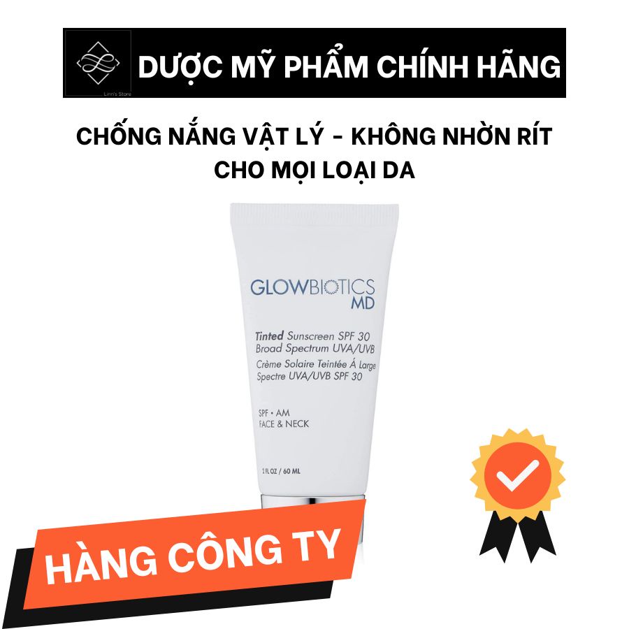 Kem Chống Nắng Vật Lý GLOWBIOTICS Tinted Sunscreen Spf 30 Broad Spectrum Uva / Uvb