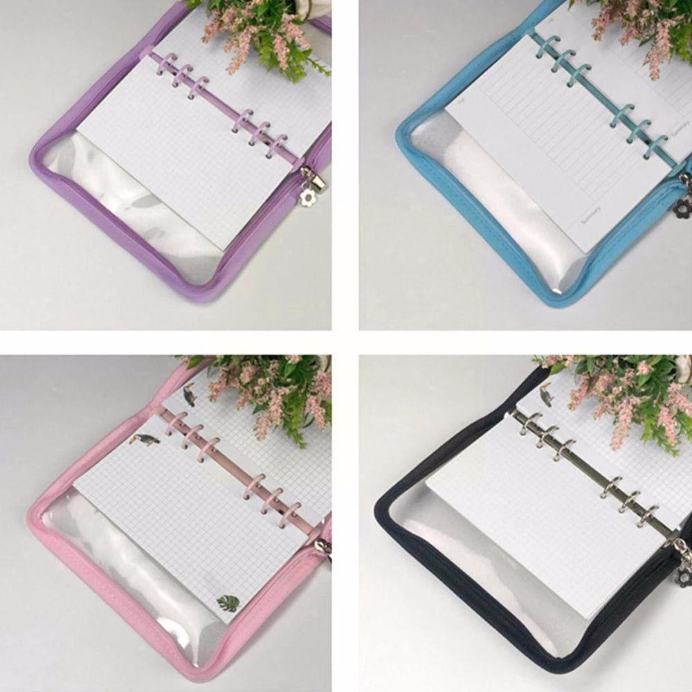 Sổ Tay Ghi Chú 6 Lỗ Bằng PVC Trong Suốt Nhiều Màu